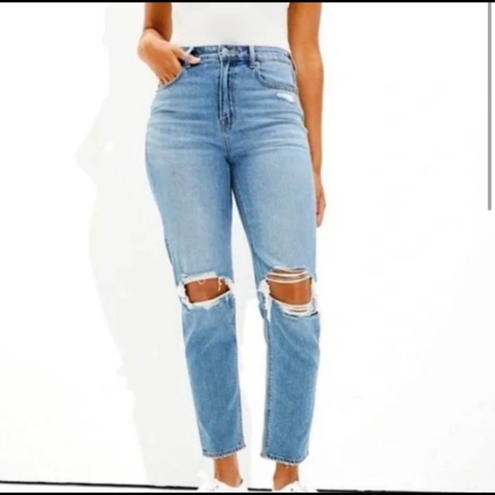 American Eagle Ripped Mom Jeans